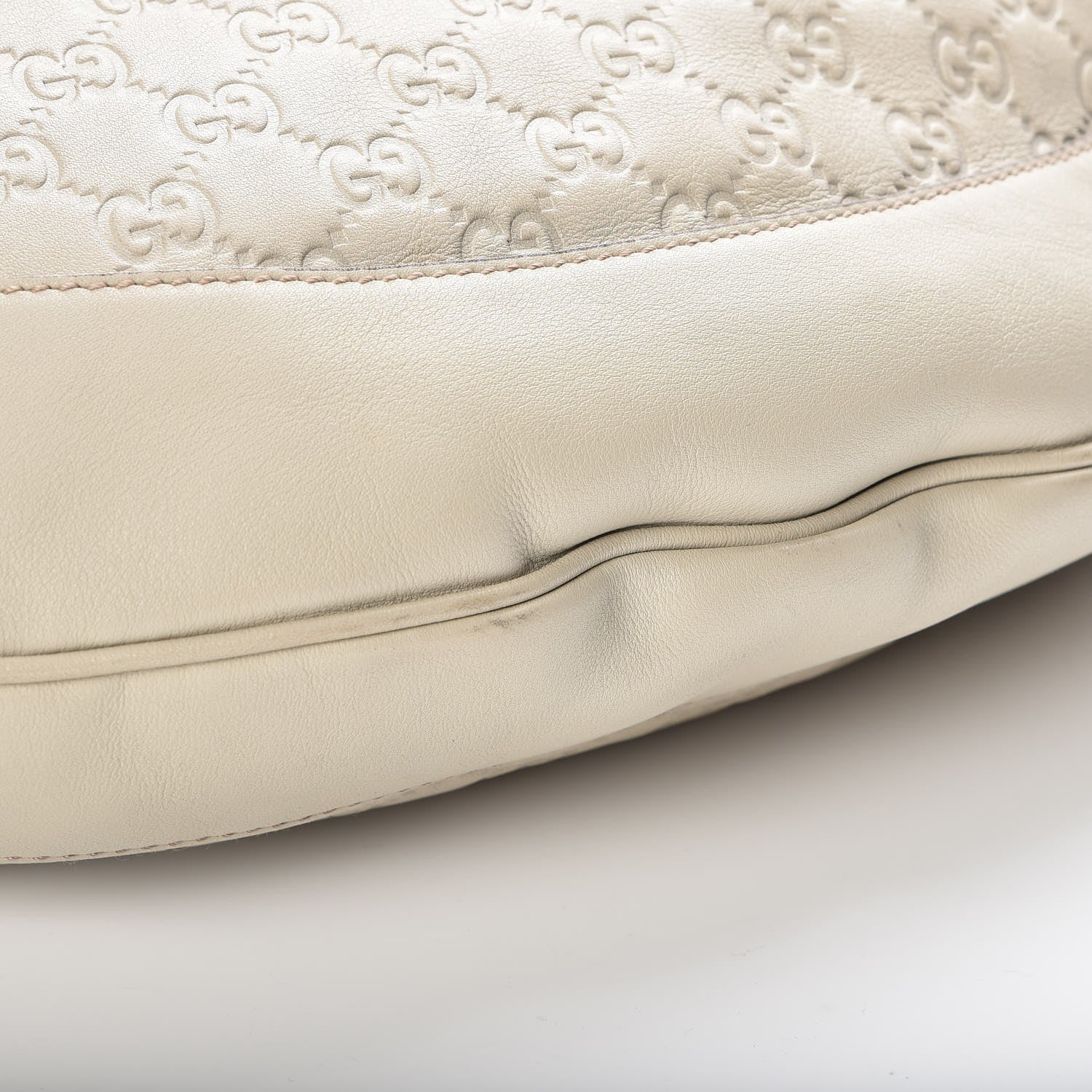 Gucci Guccissima Peggy Bamboo Top Handle Bag Ivory 11 of 13