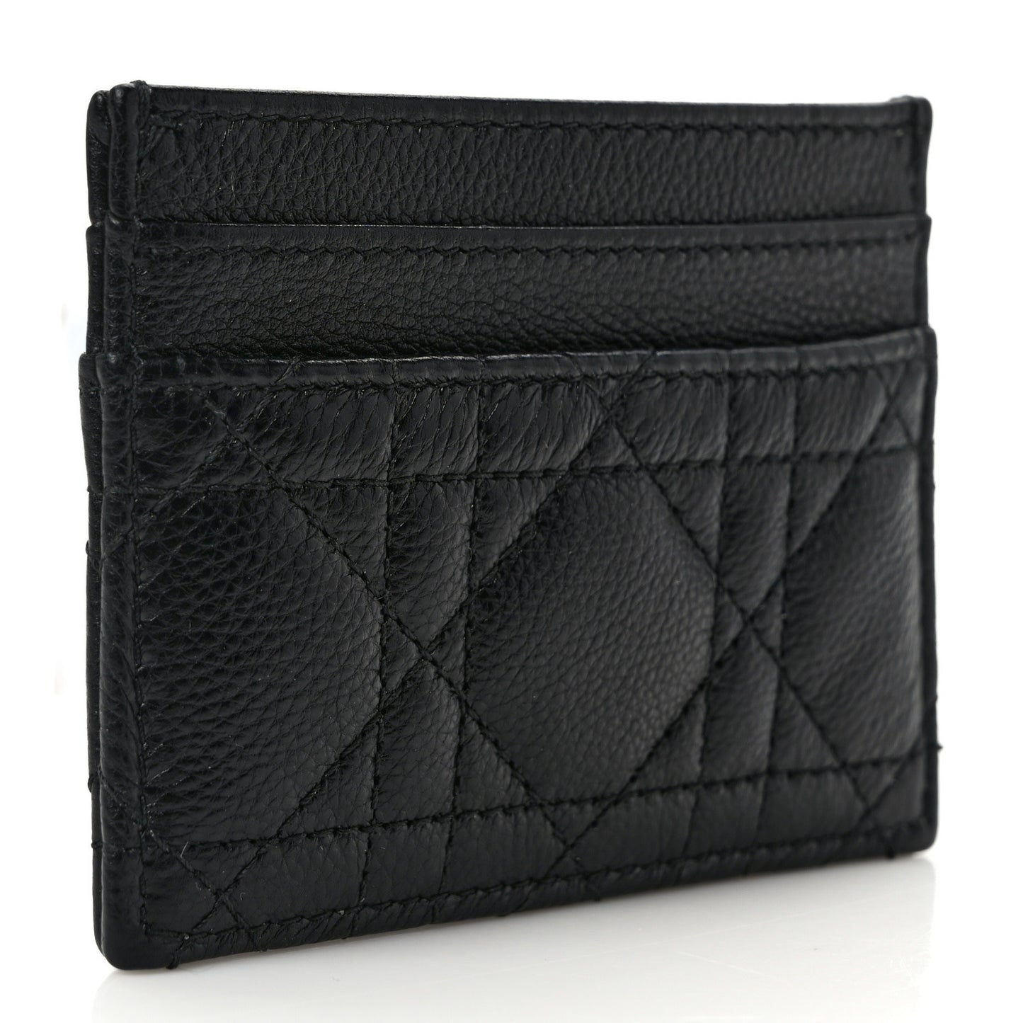 Supple Calfskin Cannage Caro Five-Slot Card Holder Black