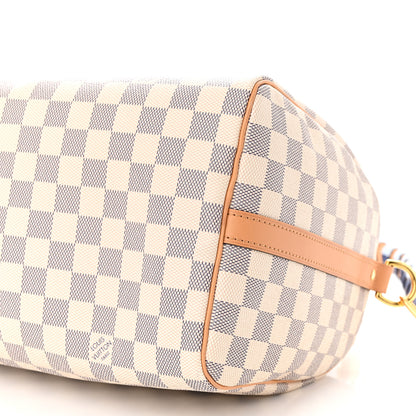 Louis Vuitton Damier Azur Braided Speedy Bandouliere 30 Blue 9 of 9