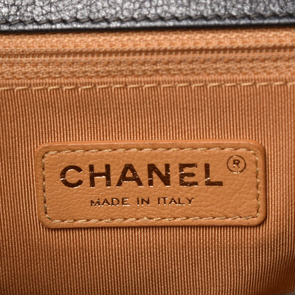 Chanel Metallic Calfskin Quilted New Medium Boy Flap Dark Grey 6 of 8