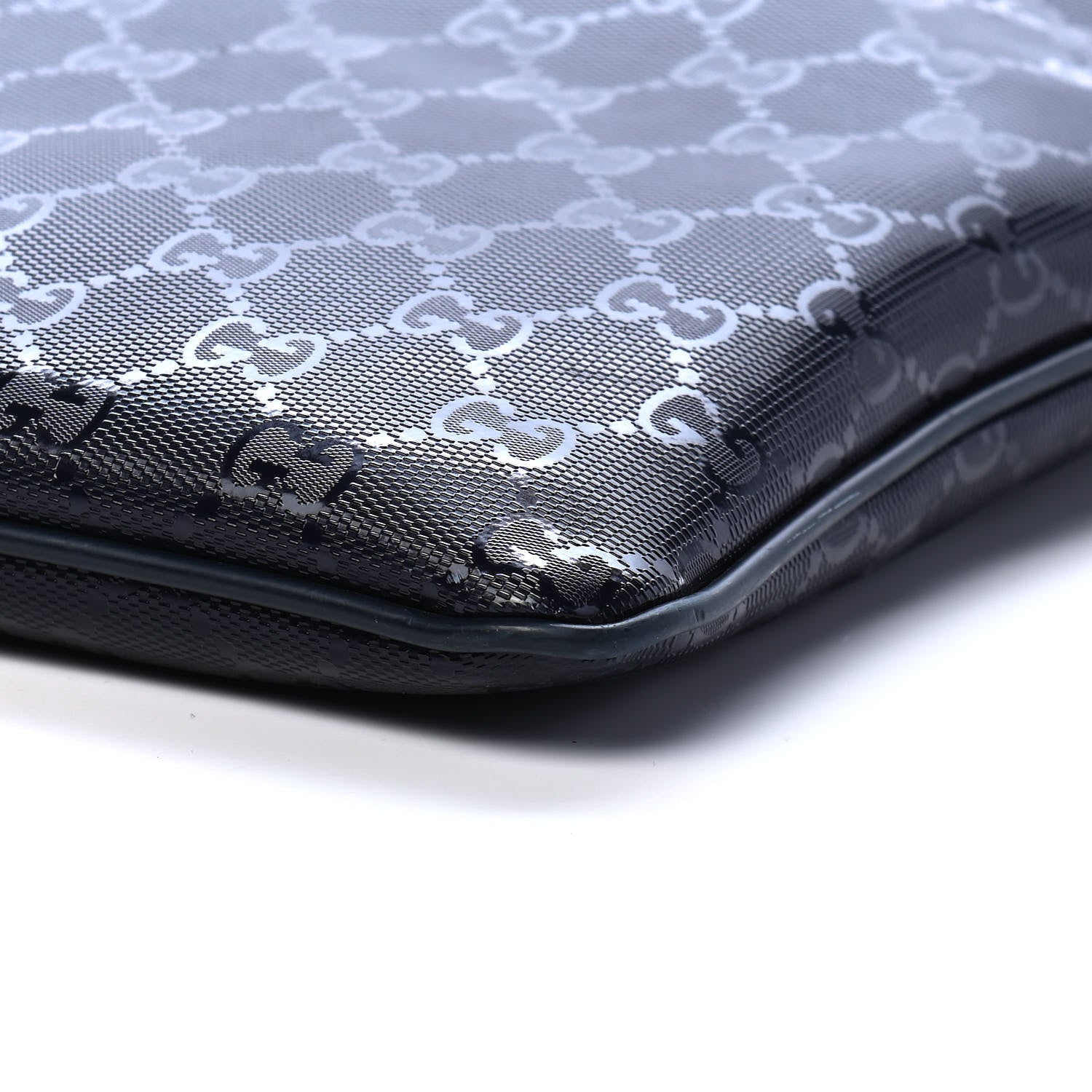 Gucci Imprime Monogram Medium Flat Messenger Bag Navy 9 of 9