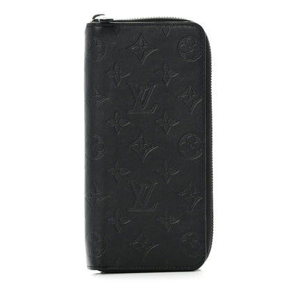 Louis Vuitton Calfskin Monogram Shadow Vertical Zippy Wallet Black 1 of 6