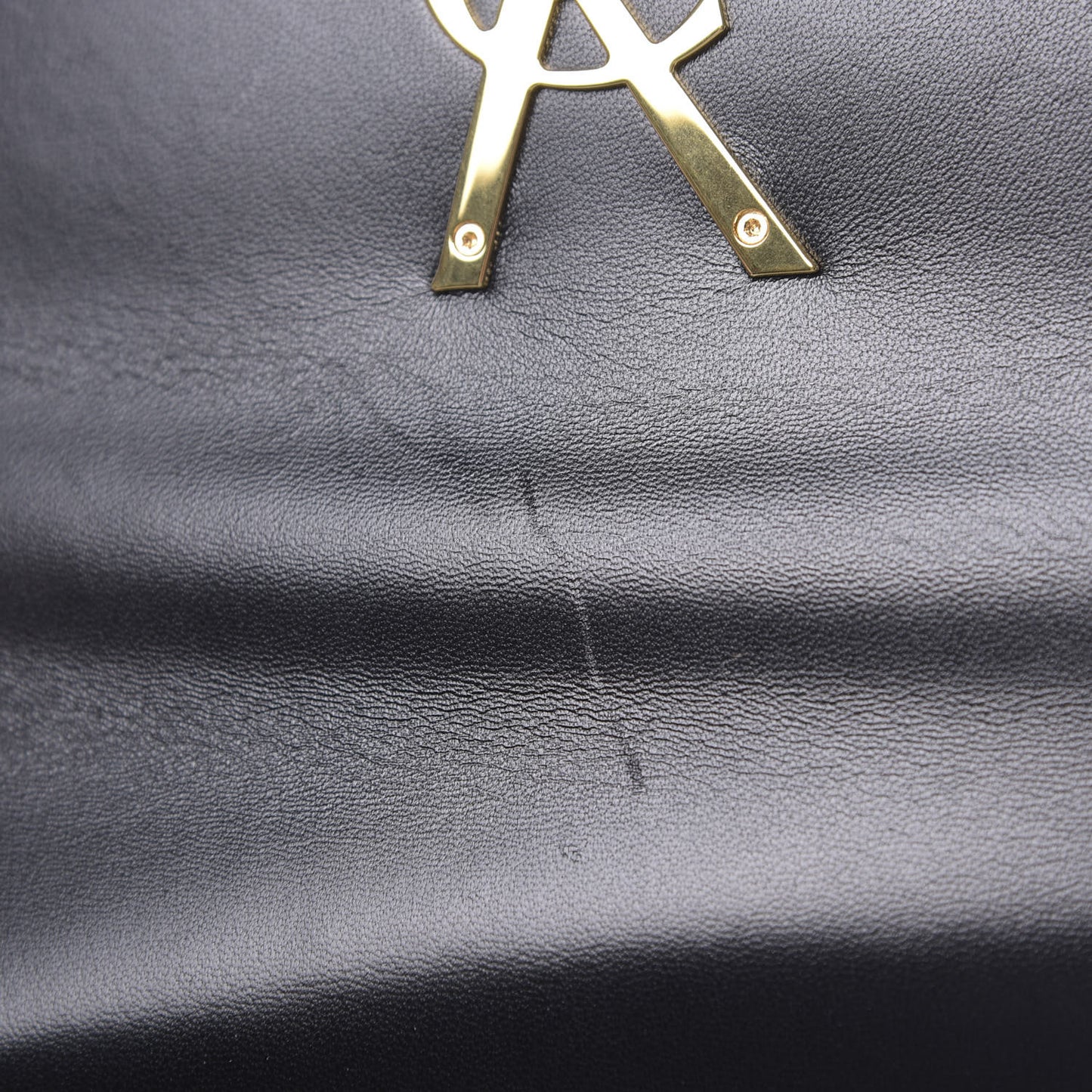 Patent Matelasse Monogram Large Vicky Chain Bag Black