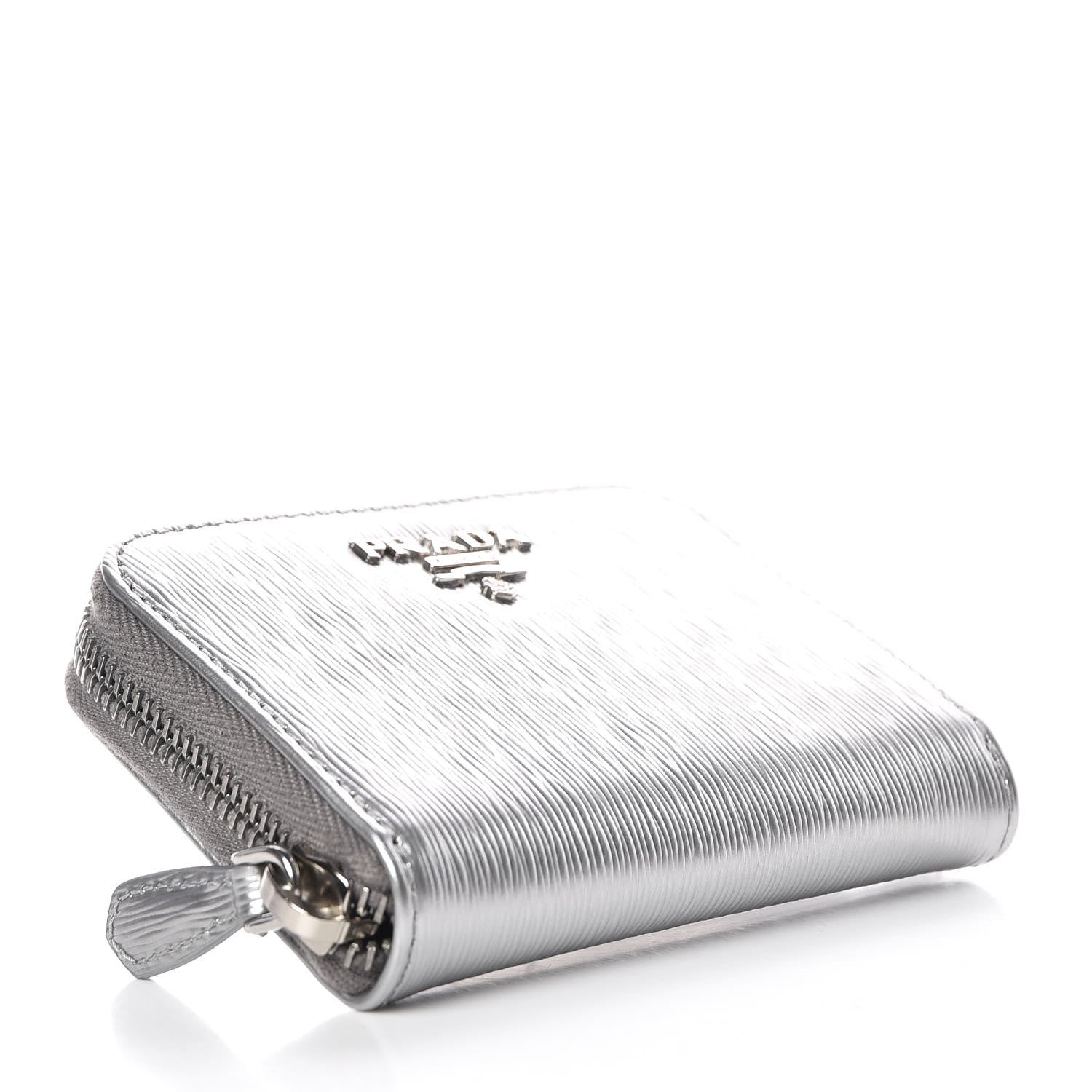Prada Vitello Move Metal Coin Purse Cromo 4 of 8