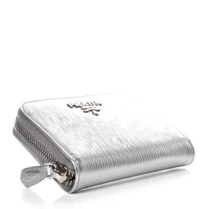 Prada Vitello Move Metal Coin Purse Cromo 4 of 8