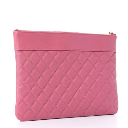 Chanel Sheepskin Quilted Medium Vintage Mademoiselle Cosmetic Case 3 of 11