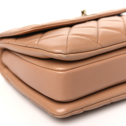 Chanel Lambskin Quilted Small Trendy CC Dual Handle Flap Bag Camel 9 of 10