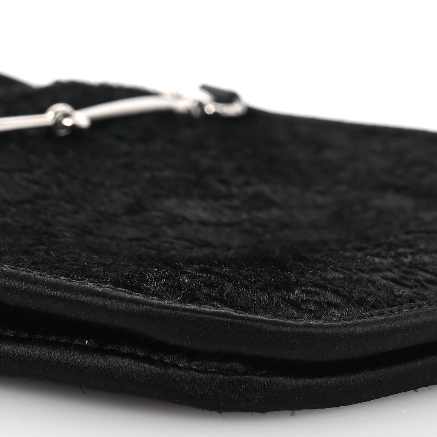 Gucci Calf Hair Horsebit Slim Shoulder Bag Black 10 of 12