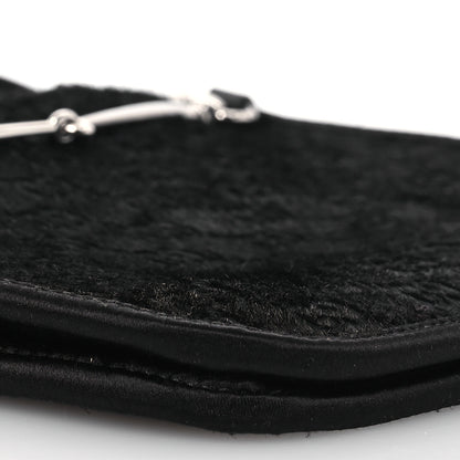 Gucci Calf Hair Horsebit Slim Shoulder Bag Black 10 of 12