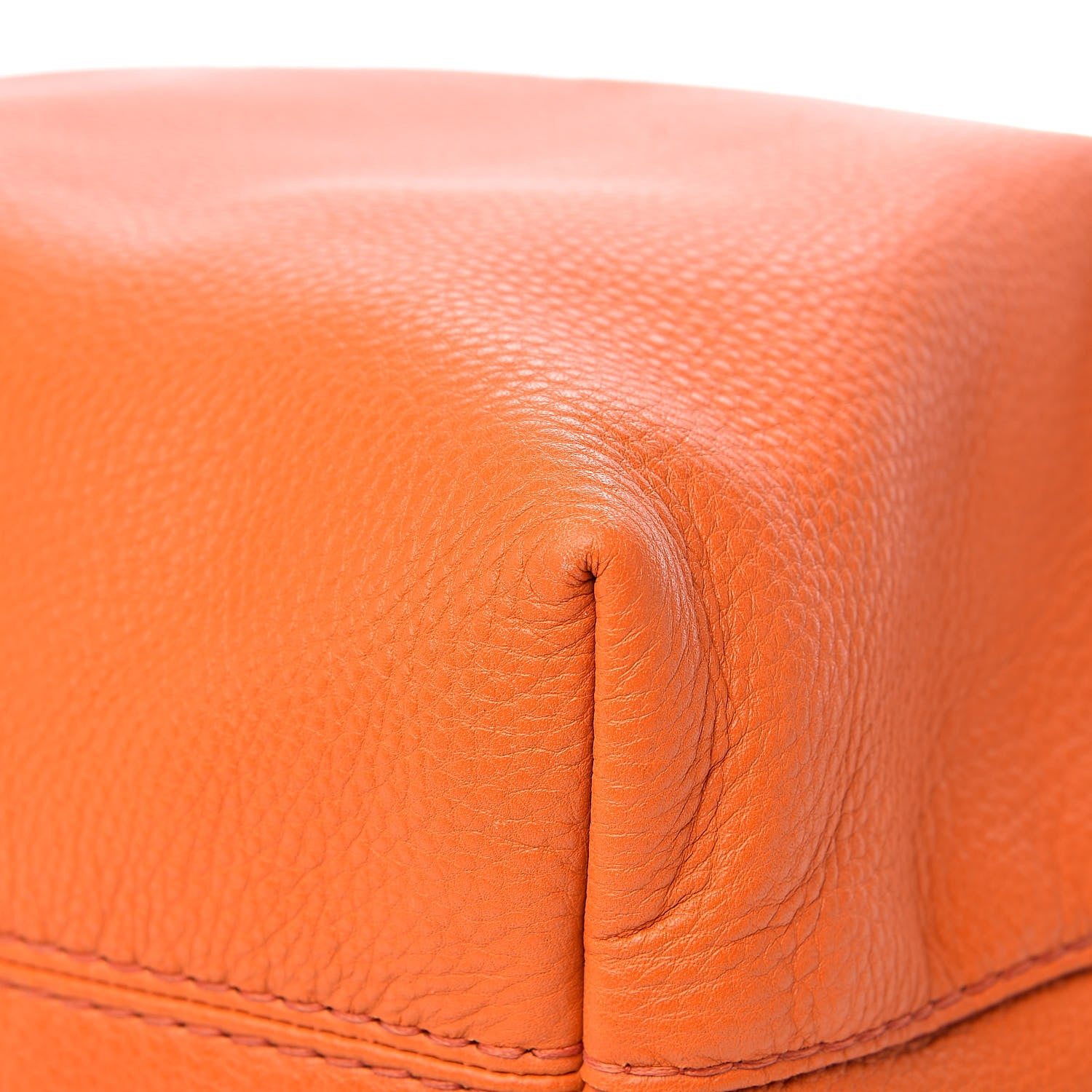 Prada Vitello Daino Logo Shopping Tote Papaya 10 of 14