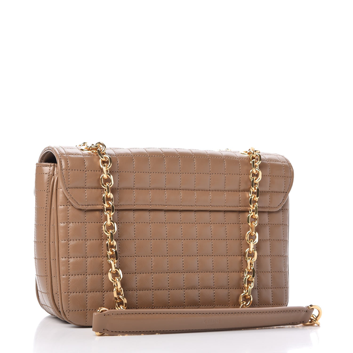 Celine Calfskin Quilted Medium C Bag Camel 5 of 19