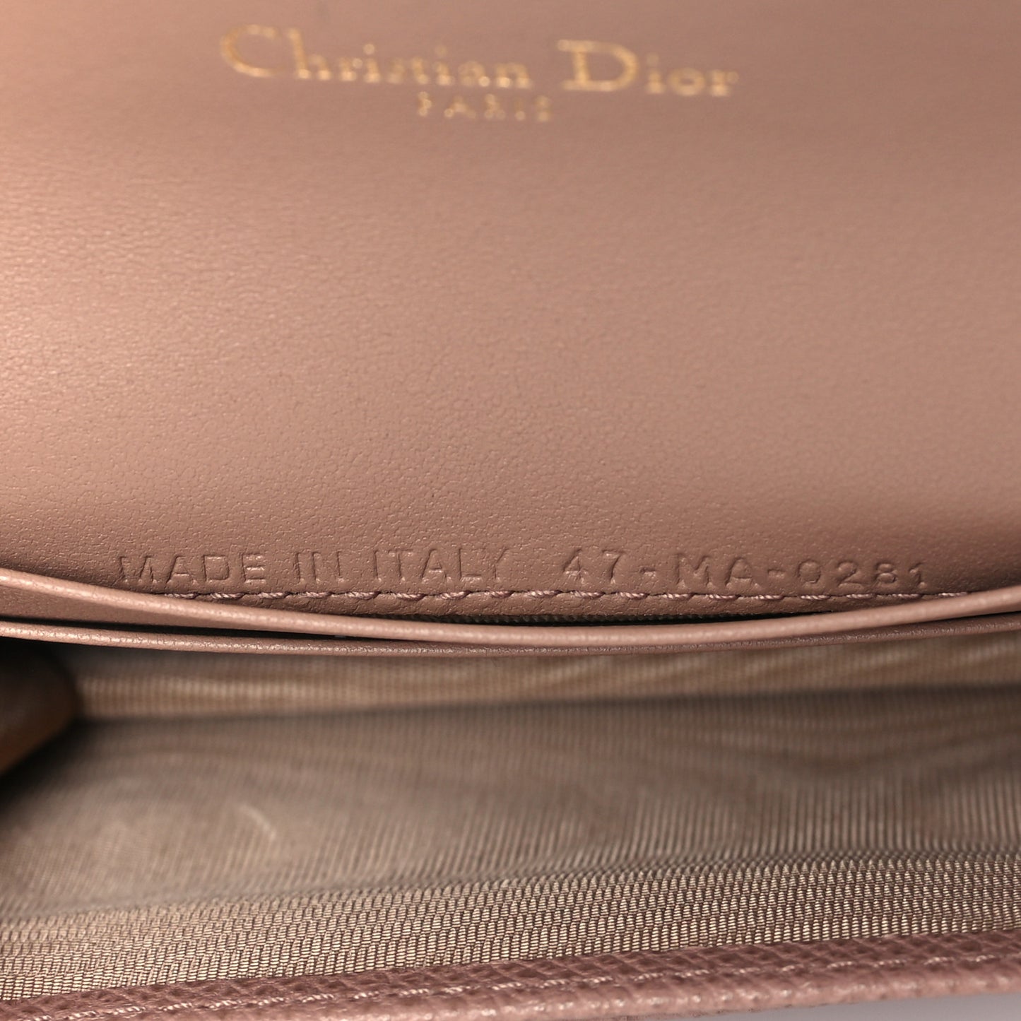 Grained Calfskin Saddle Card Holder Blush