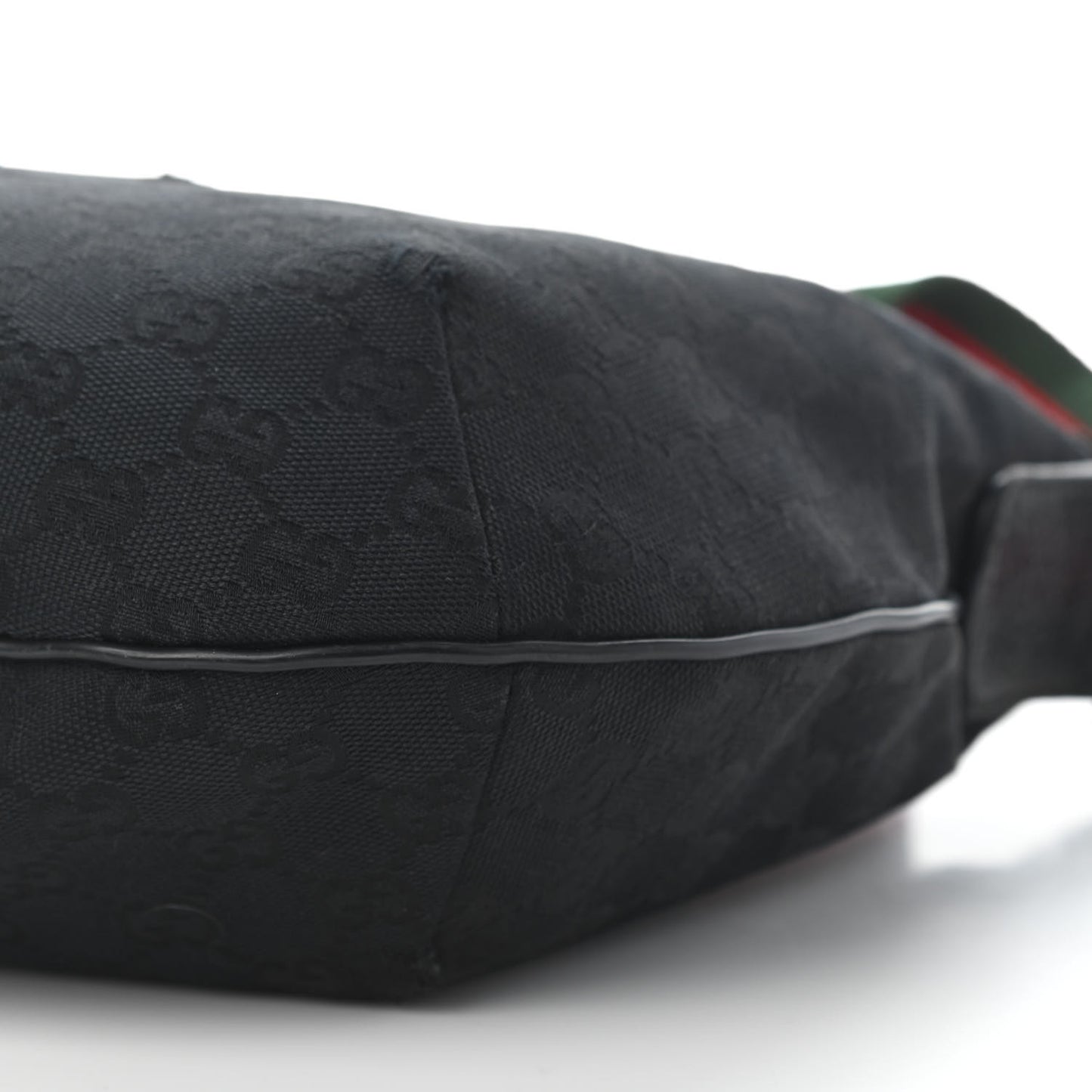 Monogram Web Medium Half Moon Hobo Black