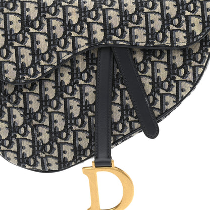 Christian Dior Oblique Saddle Bag Blue 8 of 11