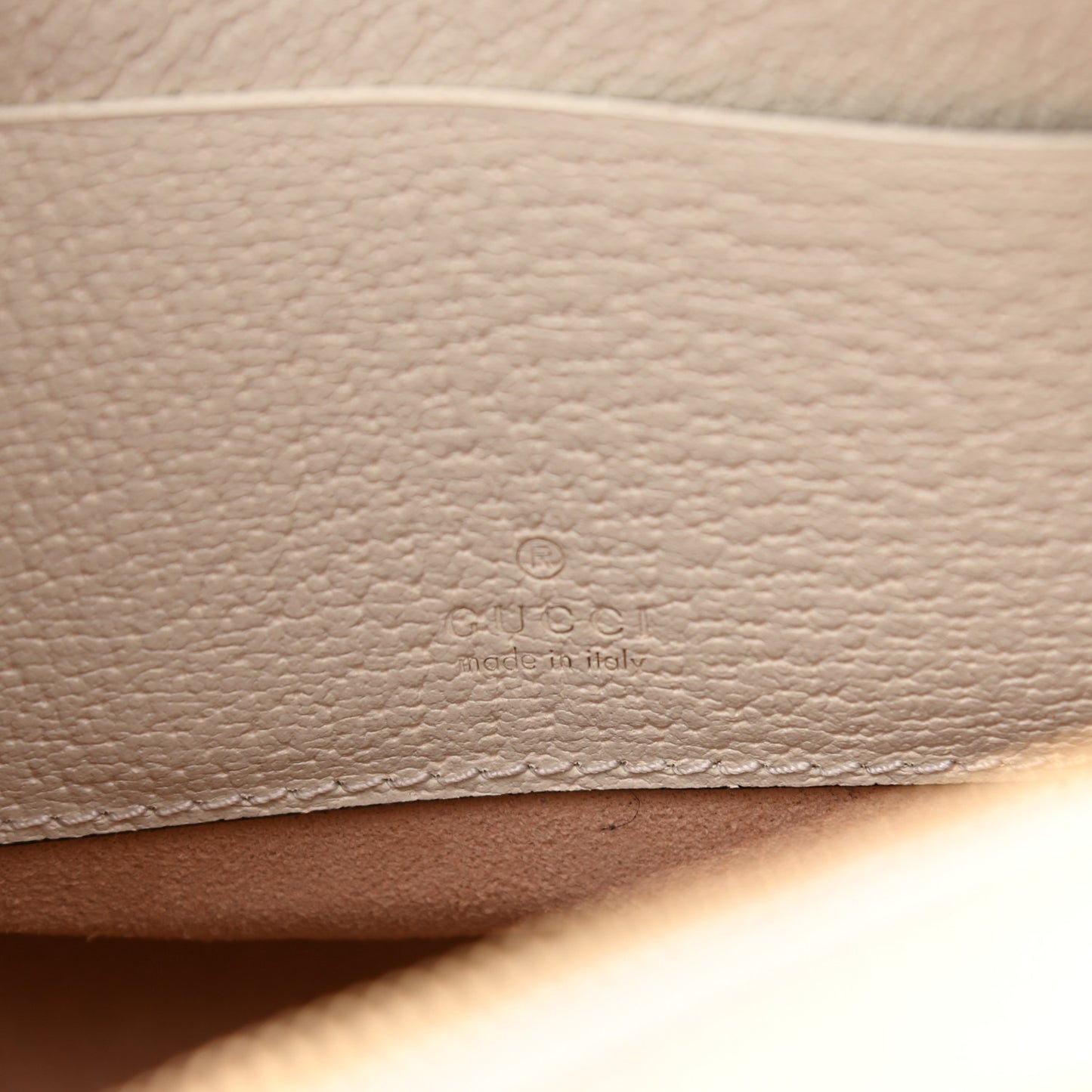 Textured Calfskin Web Mini Ophidia Round Backpack Mystic White