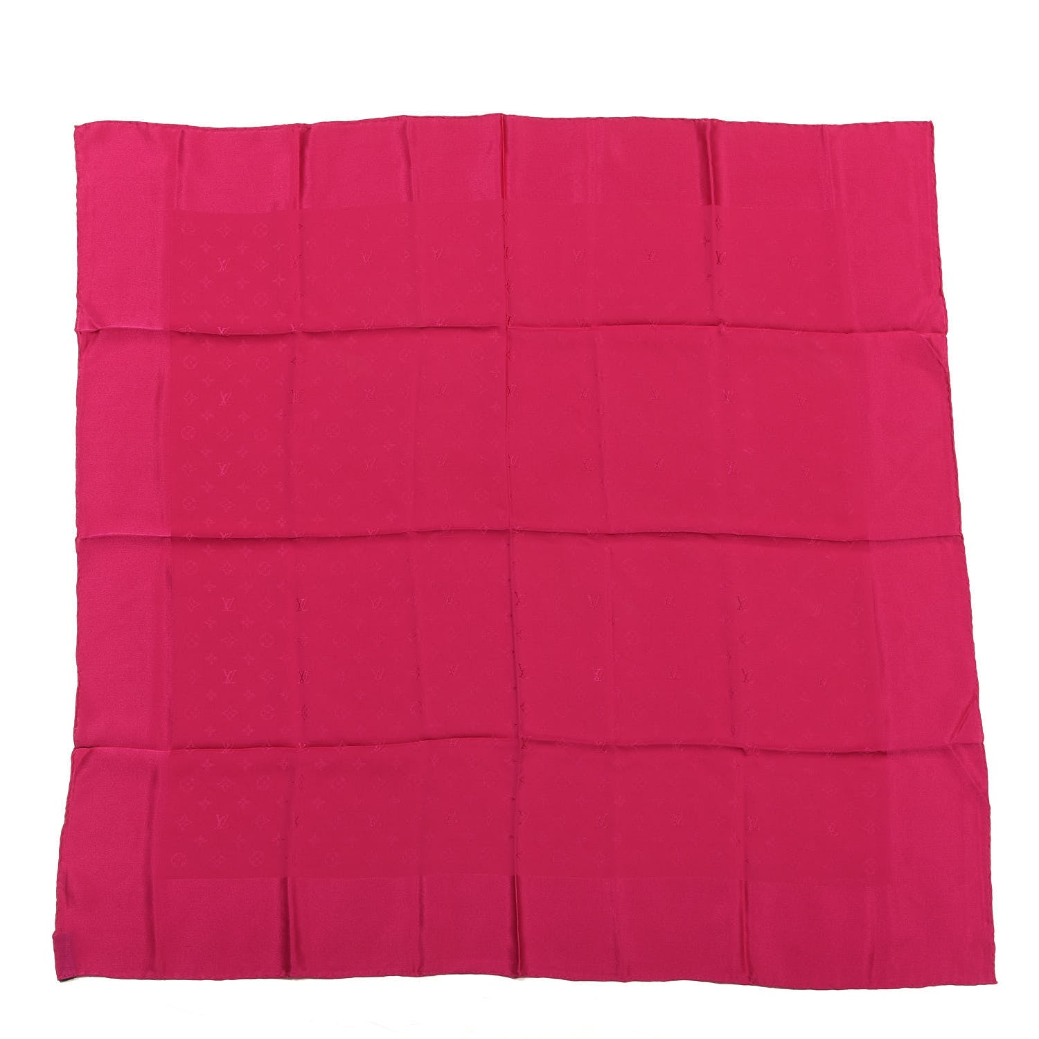 Louis Vuitton Silk Monogram Scarf Fuschia 1 of 2