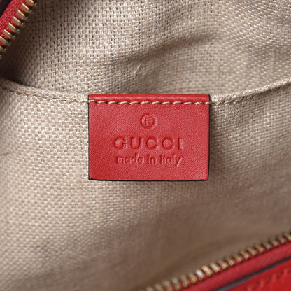 Gucci Calfskin Web Small Webby Bee Shoulder Bag Red 6 of 10
