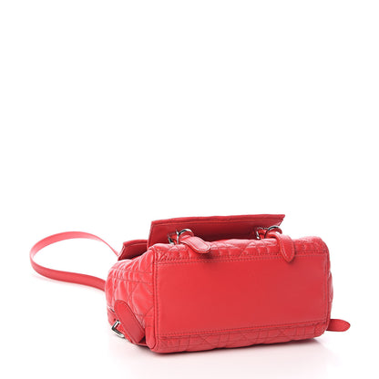 Christian Dior Lambskin Cannage Small Stardust Backpack Red 4 of 9
