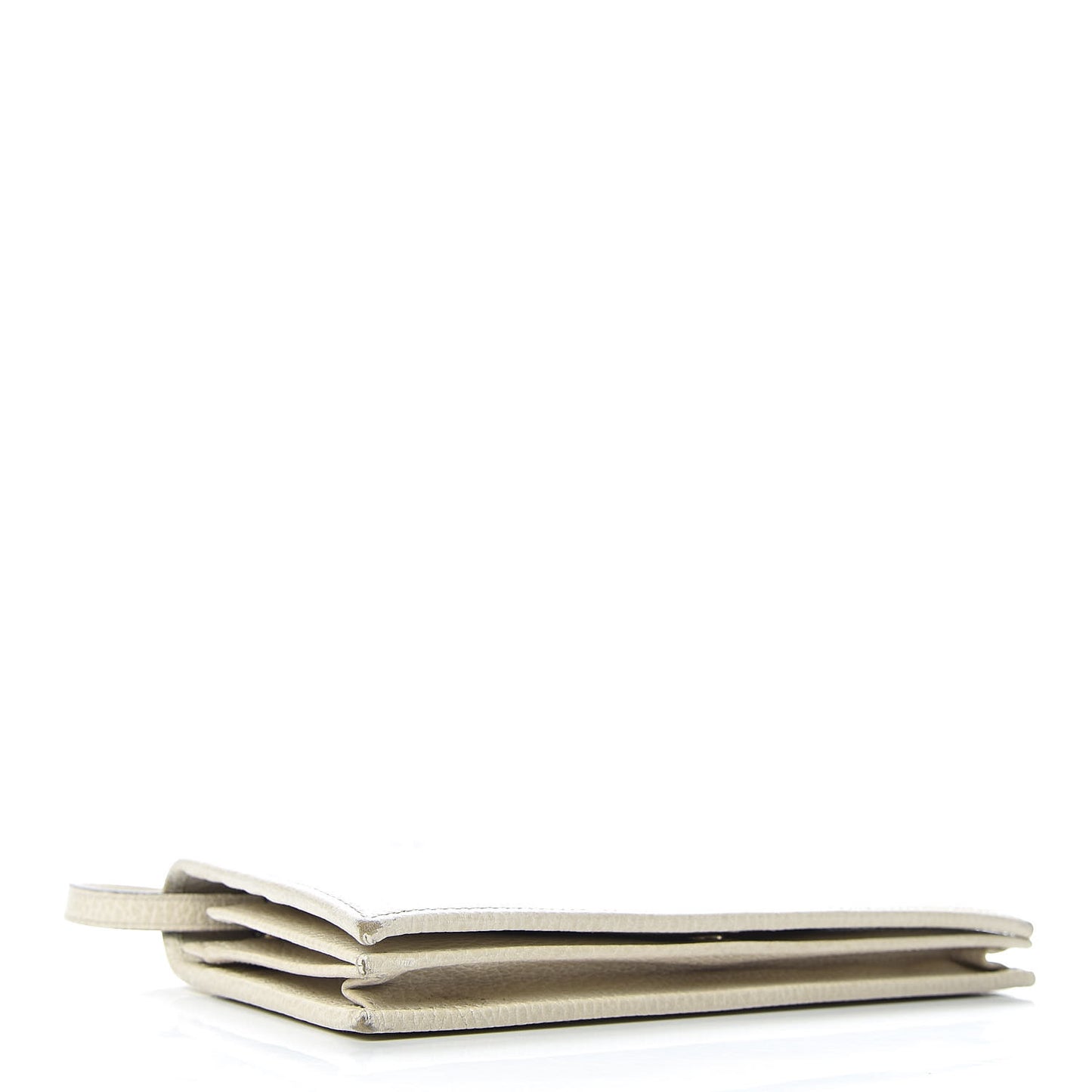 Dollar Calfskin Mini Swing Wallet Bag Mystic White