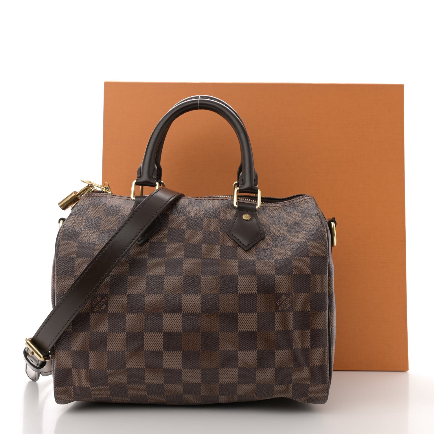 Louis Vuitton Damier Ebene Speedy Bandouliere 25 14 of 14