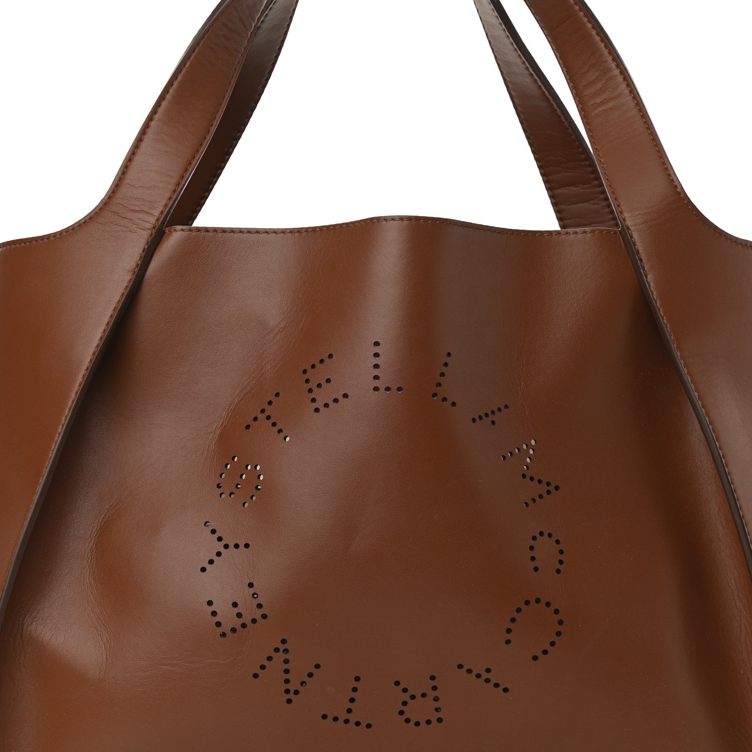 Stella McCartney Eco Alter Nappa East West Perforated Tote Brown 8 of 13