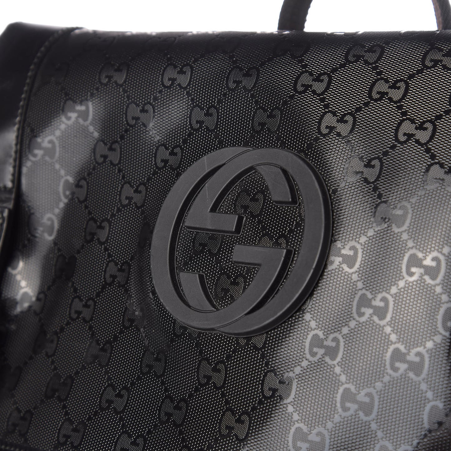Imprime Monogram Large Interlocking G Double Buckle Backpack Black