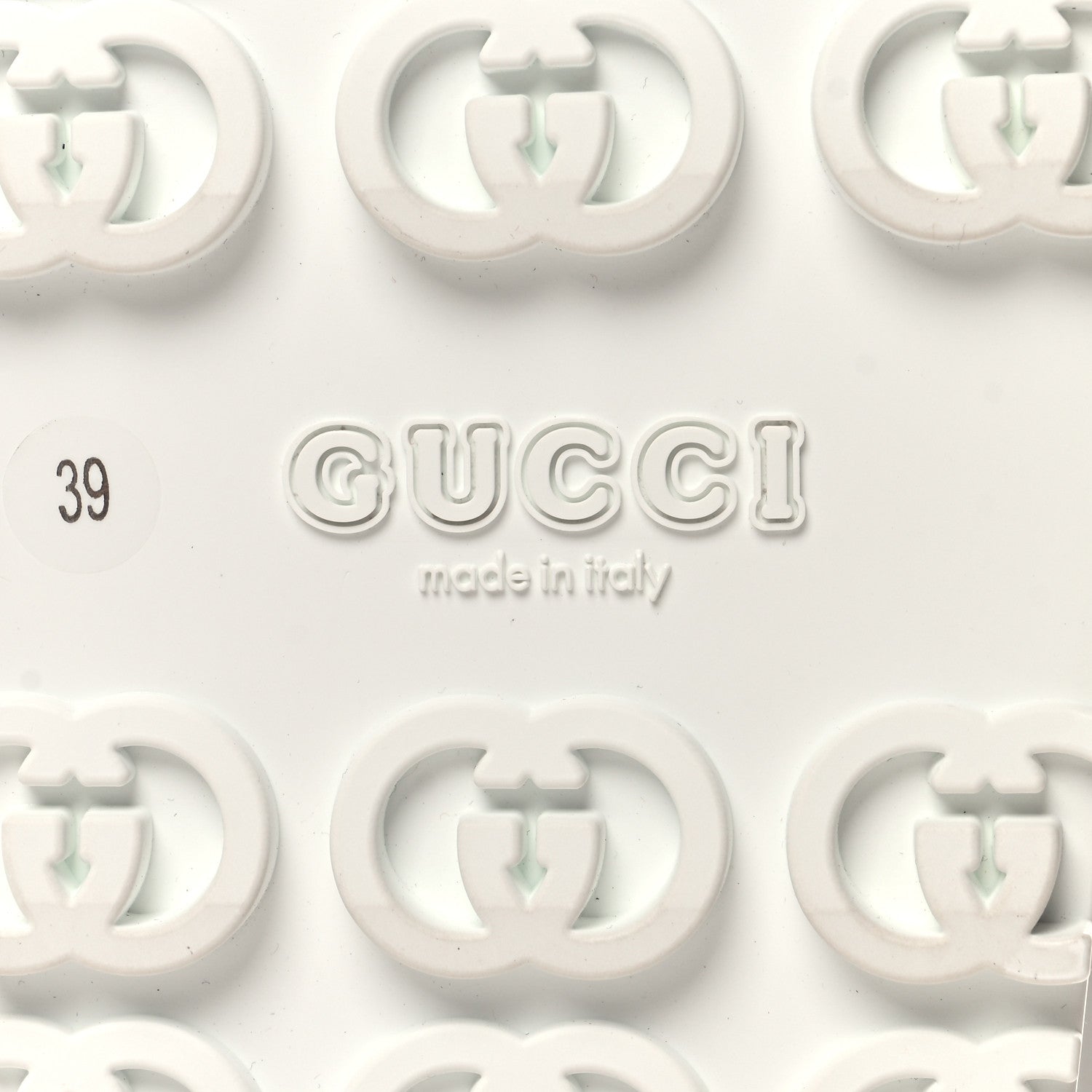 Gucci Soft Rubber Horsebit Touch Womens Strapped Sandals 39 Great White 8 of 9