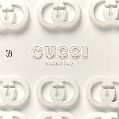 Gucci Soft Rubber Horsebit Touch Womens Strapped Sandals 39 Great White 8 of 9