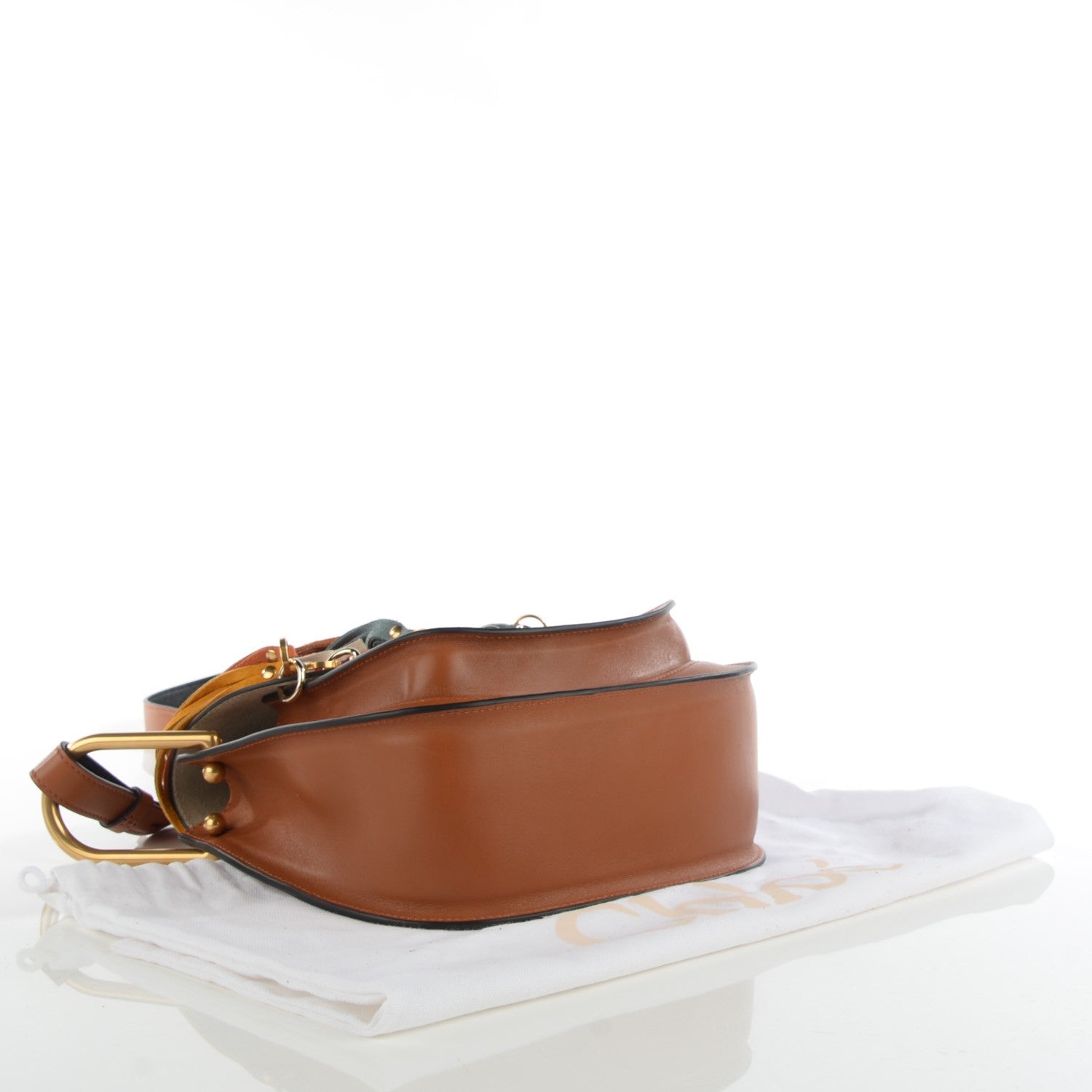 Chloe Calfskin Small Hudson Fringe Shoulder Bag Caramel 4 of 7