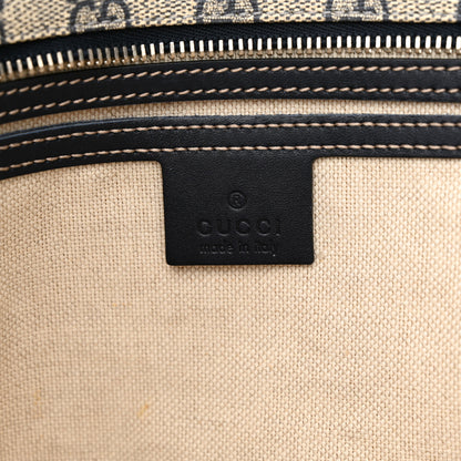 Gucci GG Supreme Monogram Medium Zippered Shopping Tote Navy 6 of 10
