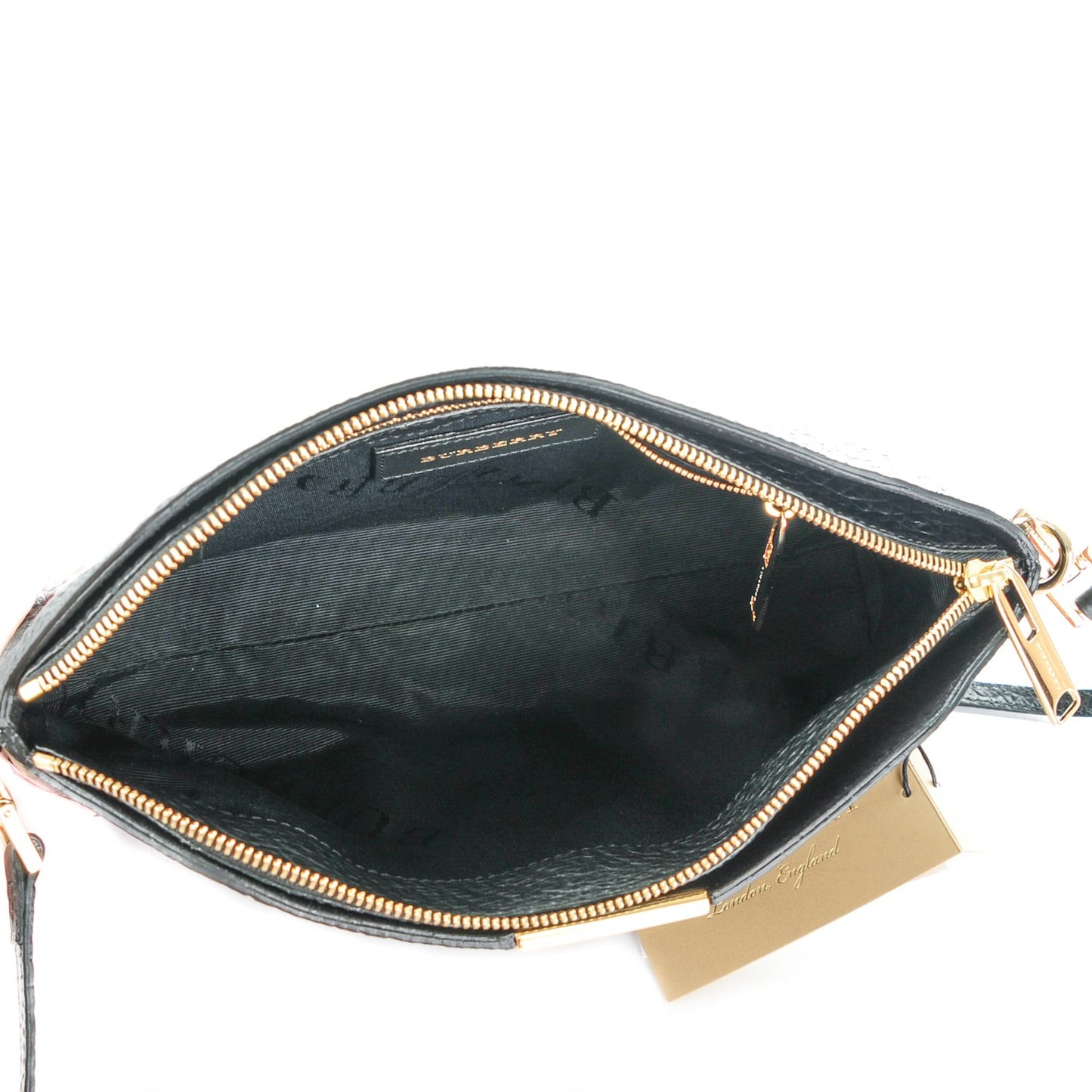 Signature Grain Calfskin Check Embossed Small Chichester Crossbody Clutch Bag Black