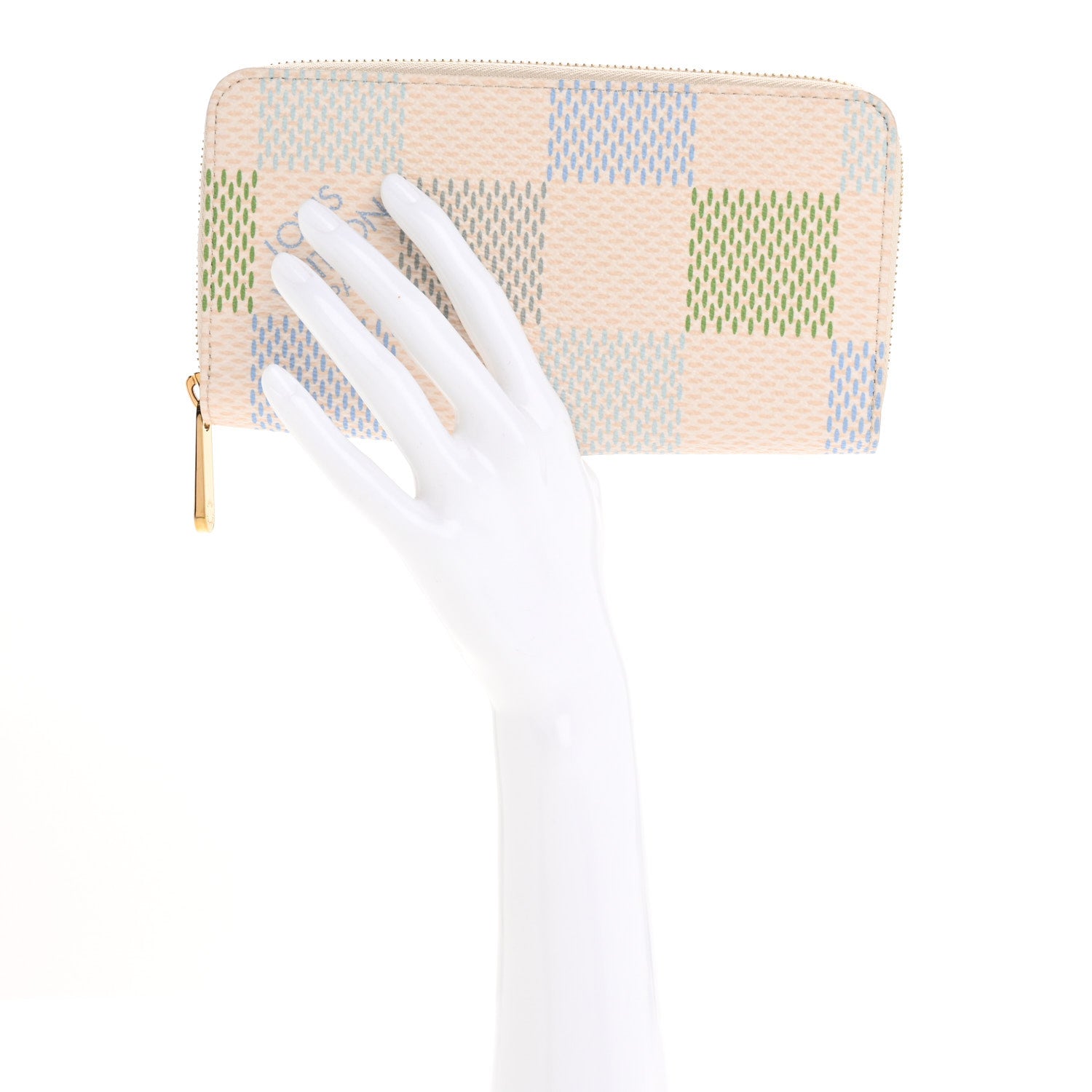 Louis Vuitton Damierlicious Zippy Wallet Pistachio Green 2 of 10