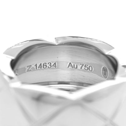 Chanel 18K White Gold Large Coco Crush Ring 51 5.75 5 of 5