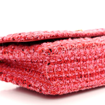 Chanel Tweed Quilted Reissue Wallet On Chain WOC Red Pink Multicolor 9 of 10