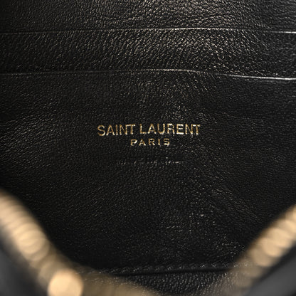 Saint Laurent Grain De Poudre Matelasse Monogram Mini Lou Camera Bag Black 6 of 11