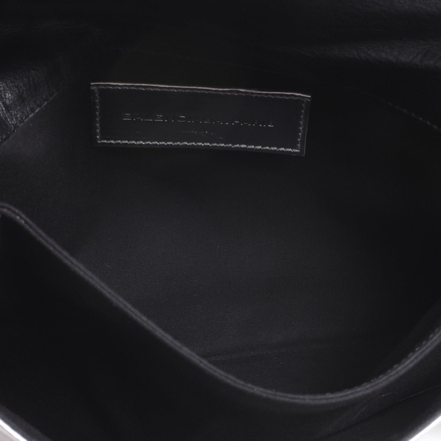 Laminated Calfskin Giant 21 Envelope Clutch Silver Hardware