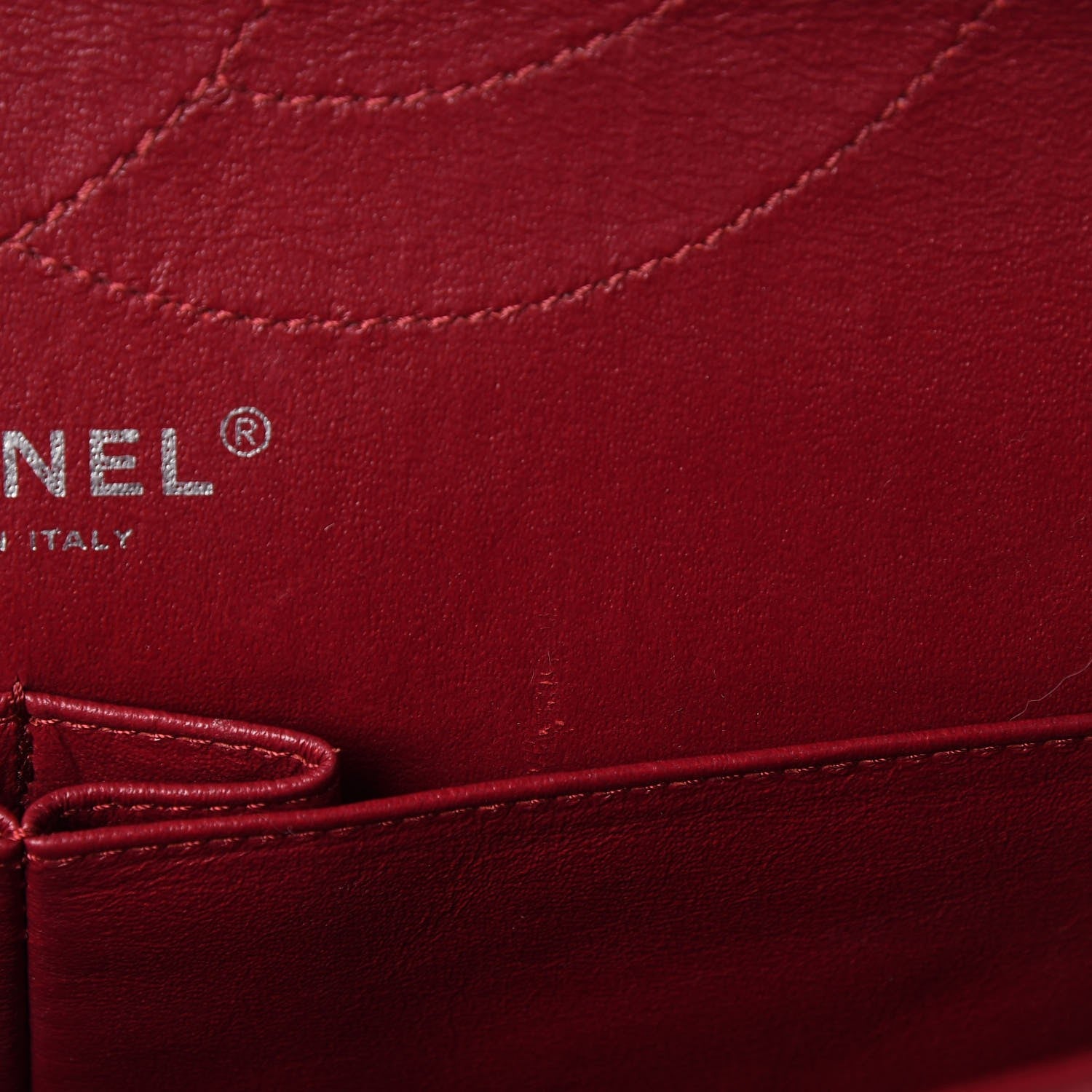 Chanel Distressed Patent 2.55 Reissue 227 Flap Raspberry Red 6 of 10