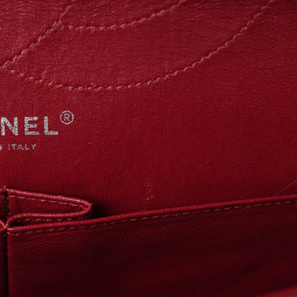 Chanel Distressed Patent 2.55 Reissue 227 Flap Raspberry Red 6 of 10