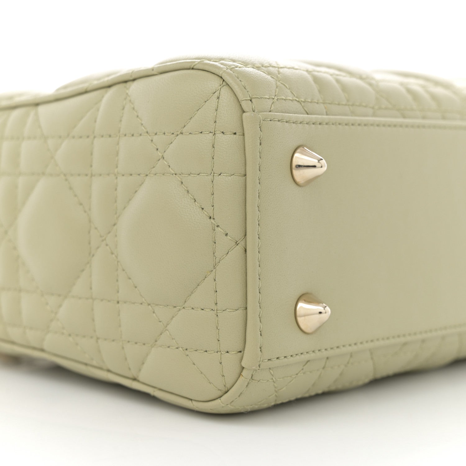 Christian Dior Lambskin Cannage Small My ABCDior Lady Dior Peyote Green 9 of 11