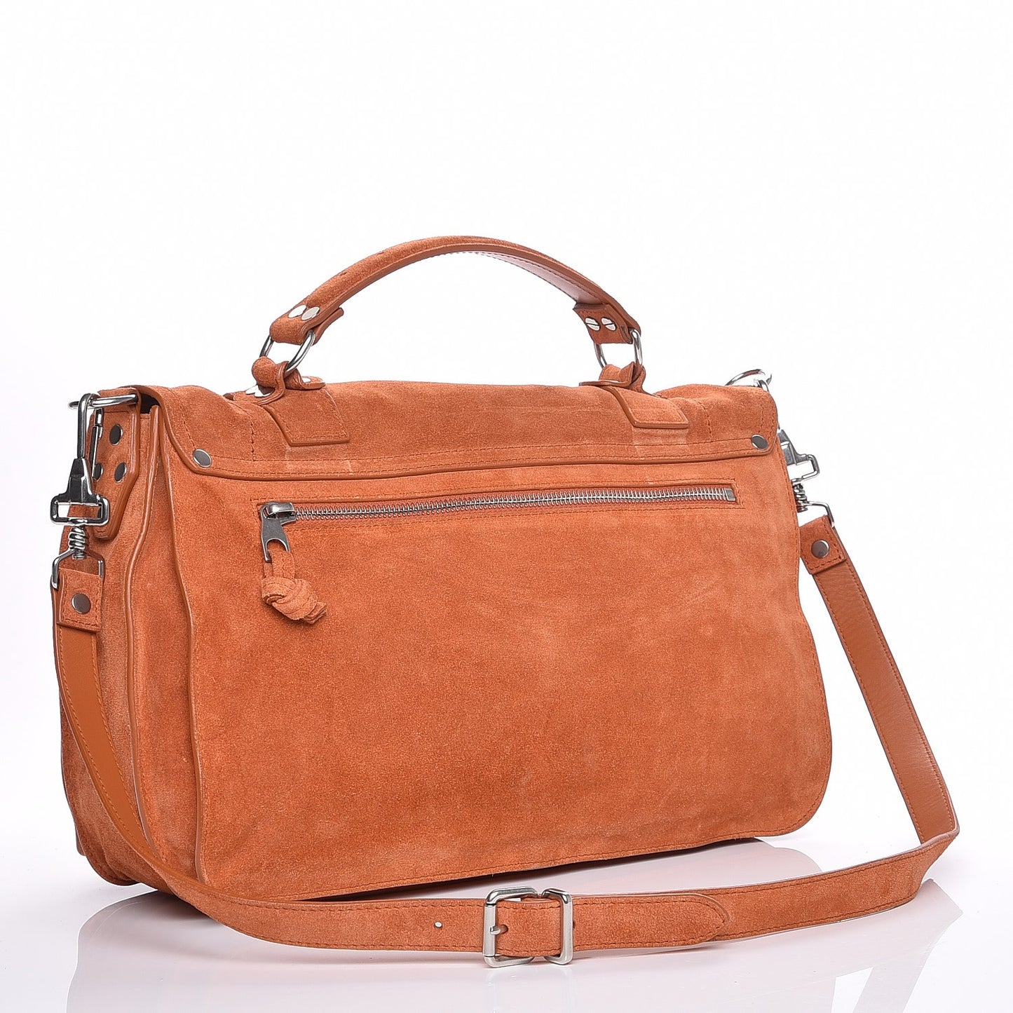 Suede PS1 Medium Satchel Red Clay