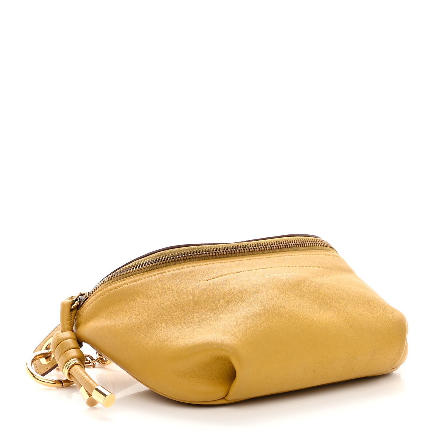 Calfskin Whip Bum Bag Yellow Curry
