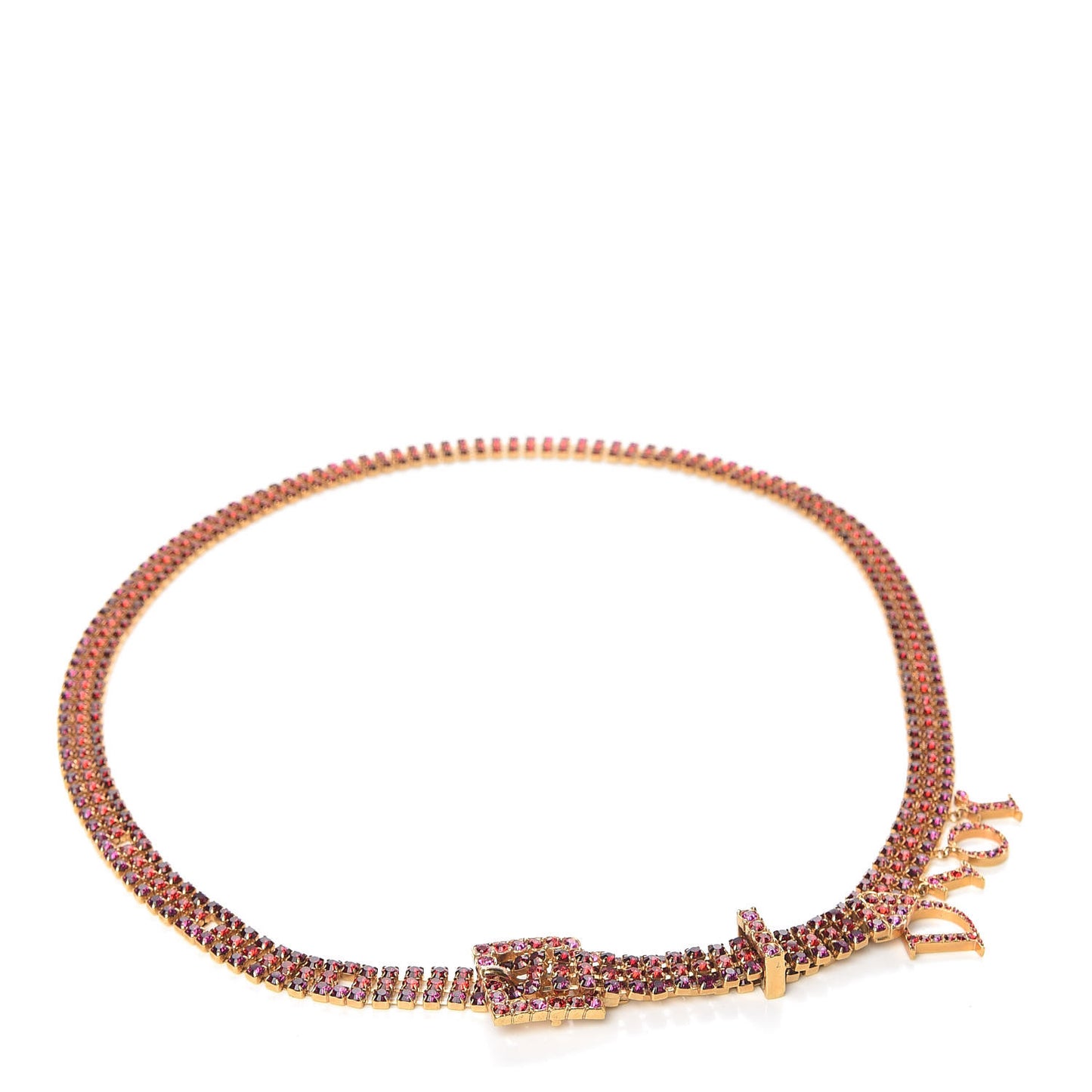 Crystal Charm Belt Multicolor