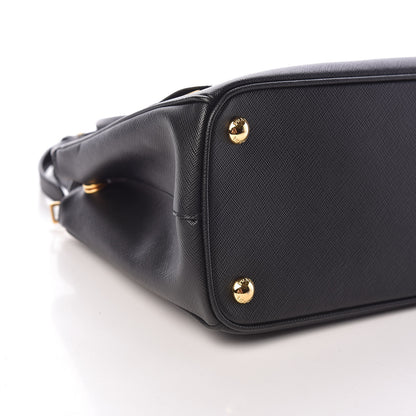 Prada Saffiano Small Galleria Double Zip Tote Black 11 of 12