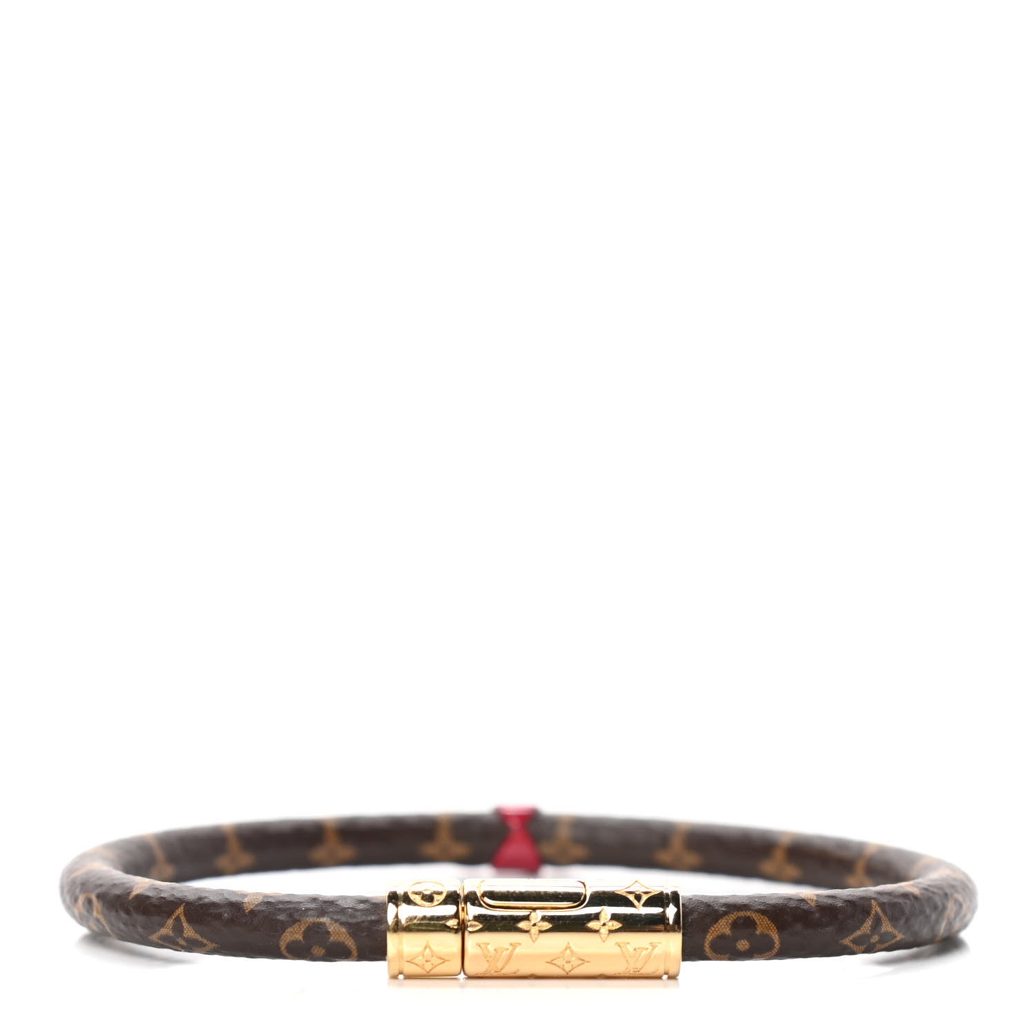 Louis Vuitton Monogram Confidential Bracelet 19 Red 1 of 2