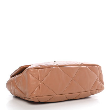 Chanel Lambskin Quilted Large Chanel 19 Flap Brown 4 of 9