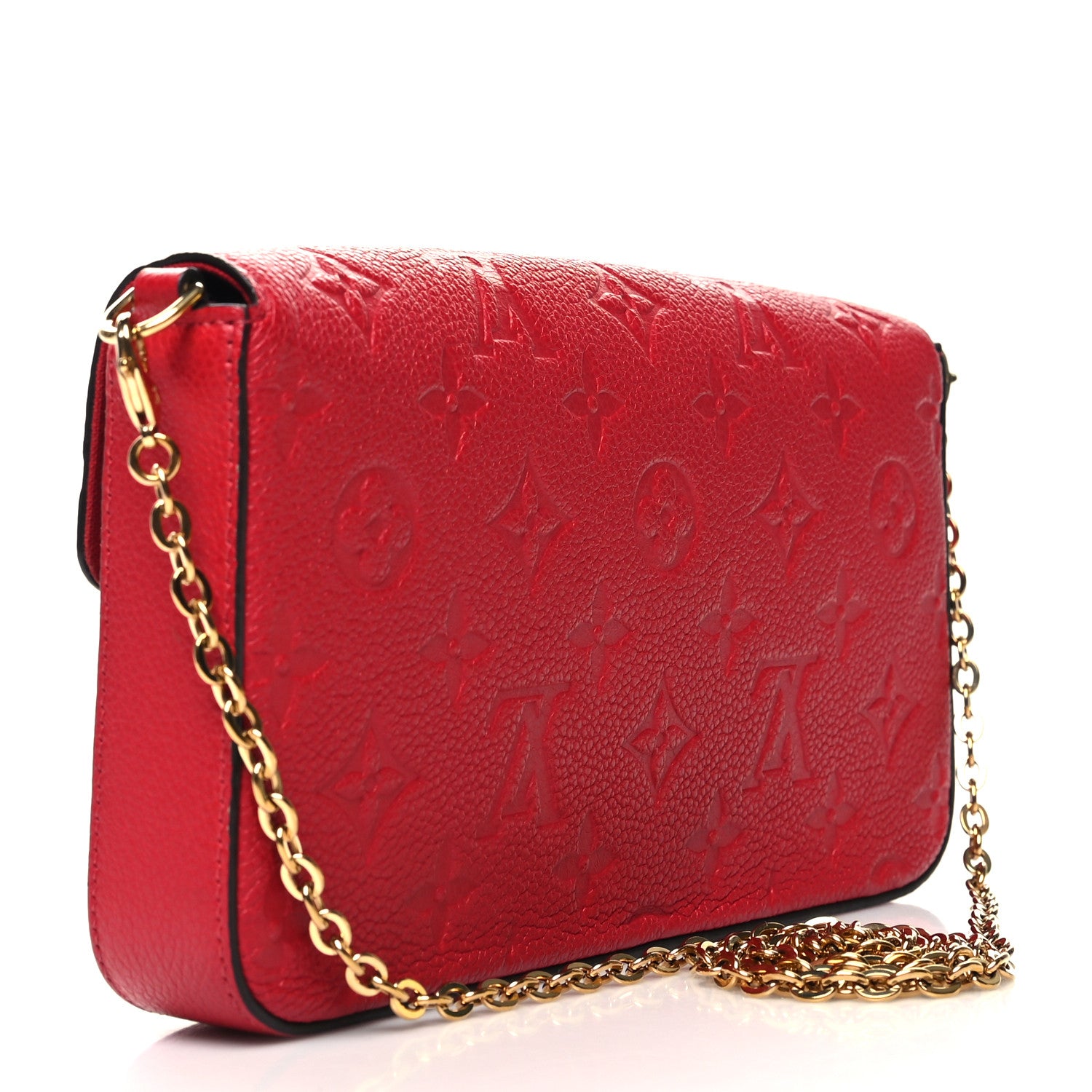 Louis Vuitton Empreinte Pochette Felicie Chain Wallet Scarlet 2 of 8