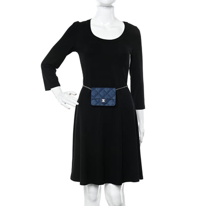 Chanel Denim Printed Belt Bag Dark Blue 2 of 11
