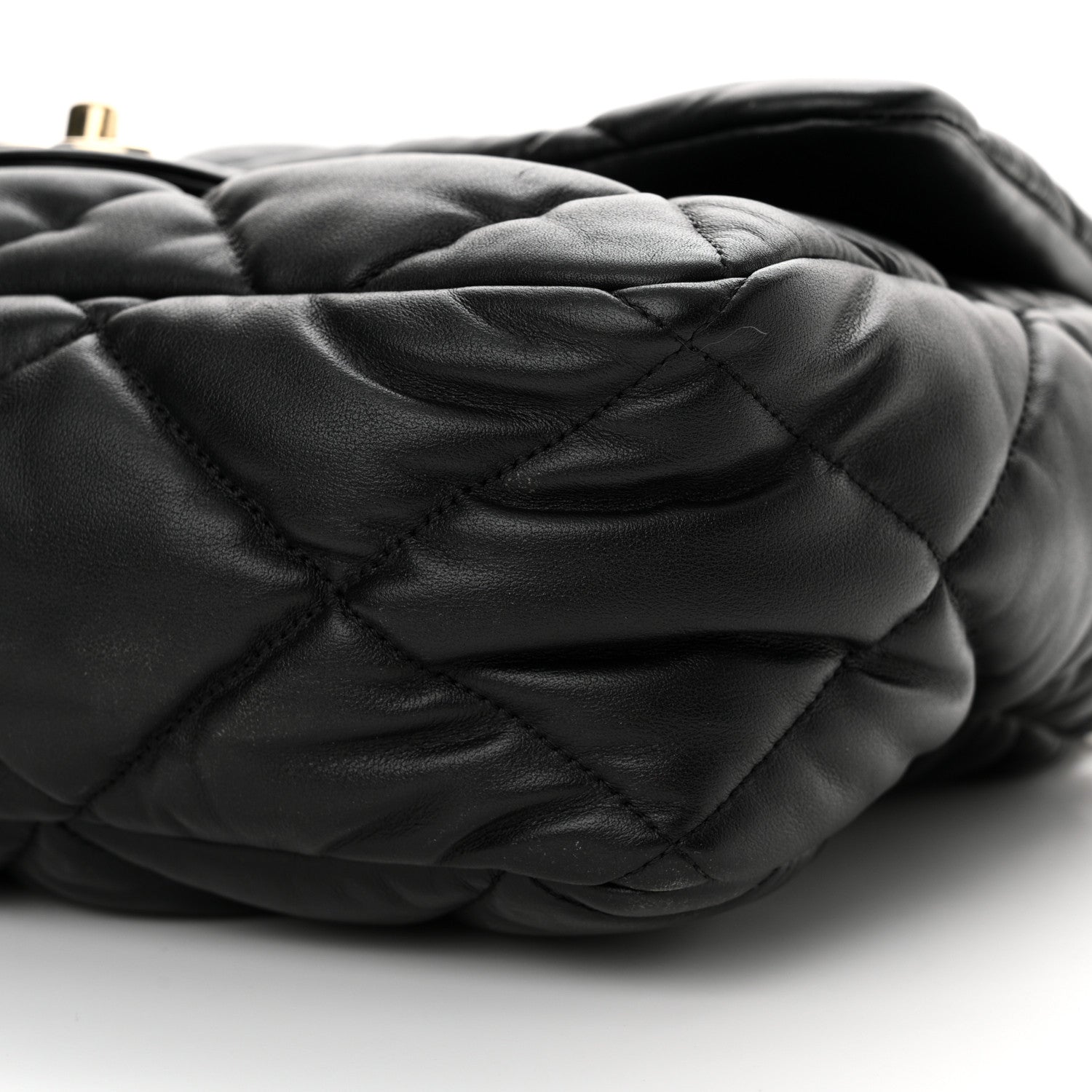 Chanel Calfskin Quilted Large Bubbly Flap Black 10 of 13