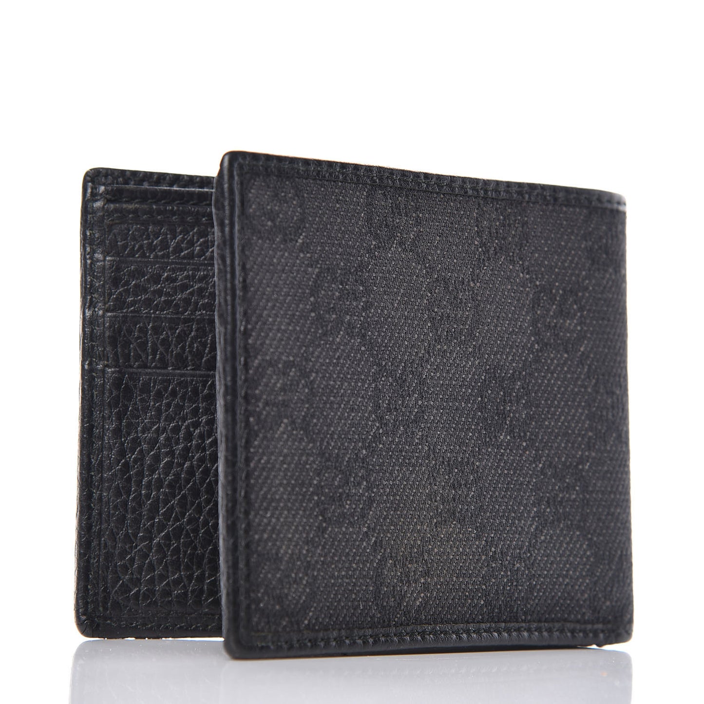 Monogram Mens Bi-Fold Wallet Black