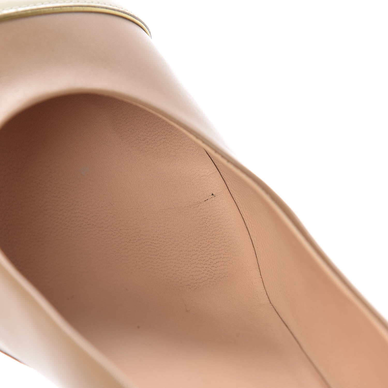 Chanel Lambskin Patent Cap Toe Pumps 37.5 Beige 14 of 14